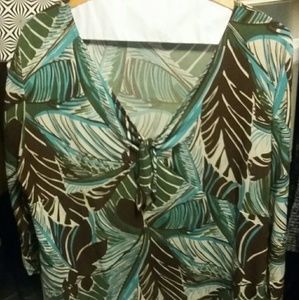 *SALE* Brown & Turquoise Designed Top!